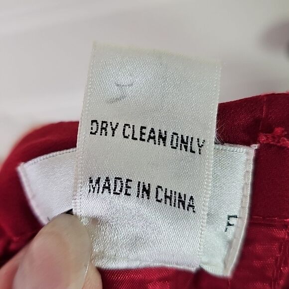 Evening Gown By Bill Levkoff Sheer Red Lined Strapless Size 16 - Picture 7 of 7